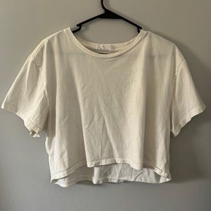 White - crop top - large